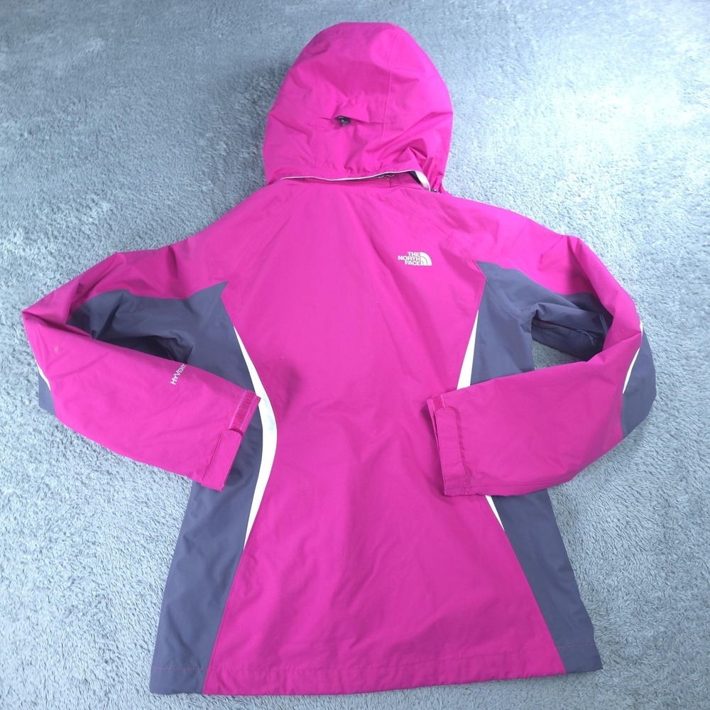 The North Face Jacket Womens Small Pink Gray Hooded Ski Waterproof Colorblock - Picture 9 of 13